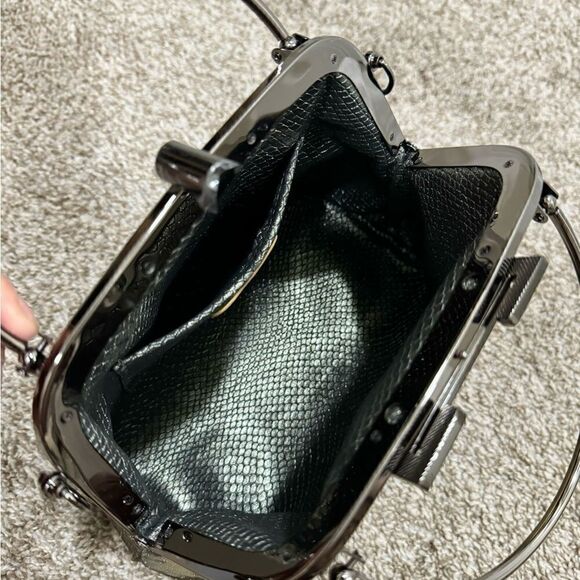 Handmade Gold Metallic Natural Hair-On Calfskin Top Handle Bag/Multi Way Use - Picture 16 of 16